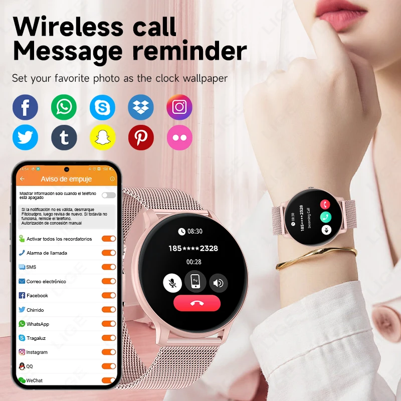 Умные часы LIGE с функцией Blu – обзор и цена Smartwatch Custom